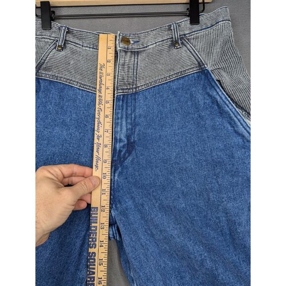 Vintage Gitano Jeans Womens 32 18W High Rise Mom Blue Gray Two Tone - Picture 8 of 10